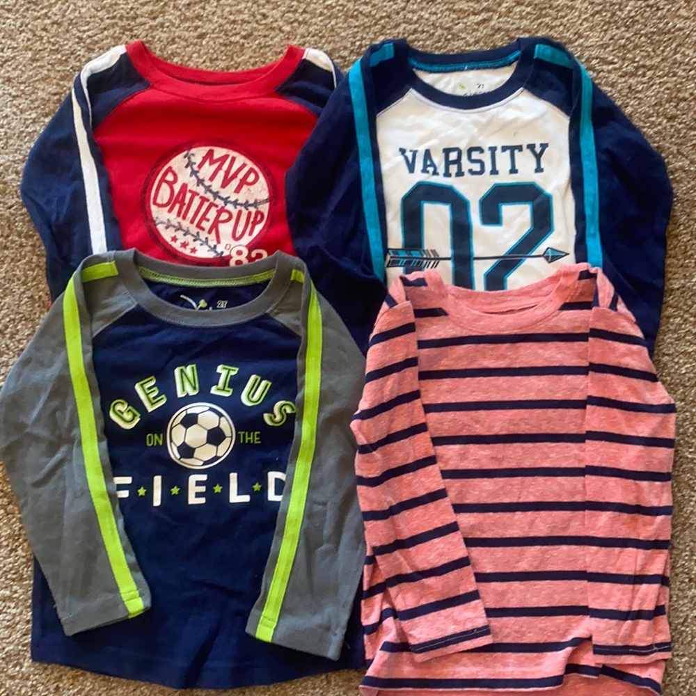 Jumping Beans long sleeve shirts. 2T